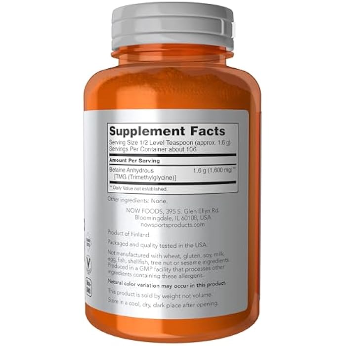 Now Sports Nutrition, Betaine Powder, Endurance*, Pure Powder, Enhances Performance*, Maintains Muscle*, 6 oz (170 g) - Image 2