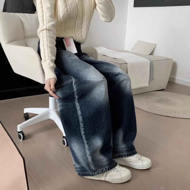Unisex Classic Denim Jeans Loose Fit Daily Outdoor Wear - Image 4