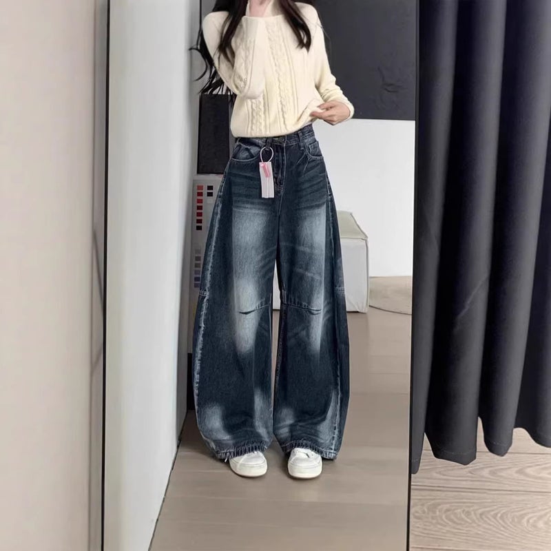 Unisex Classic Denim Jeans Loose Fit Daily Outdoor Wear - Image 2