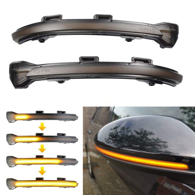 csslyzl Dynamic LED Turn Signal Light Sequential Side Mirror Marker Indicator Blinker Lamp Compatible With VW Golf MK7 7.5 VII GTI R GTD TSI 2015+ - Image 1