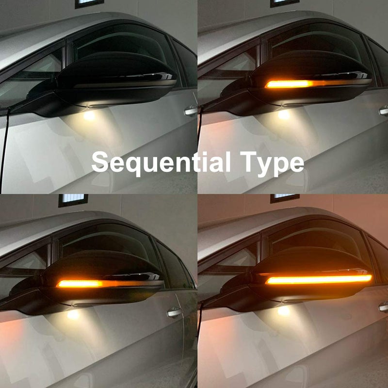 csslyzl Dynamic LED Turn Signal Light Sequential Side Mirror Marker Indicator Blinker Lamp Compatible With VW Golf MK7 7.5 VII GTI R GTD TSI 2015+ - Image 5