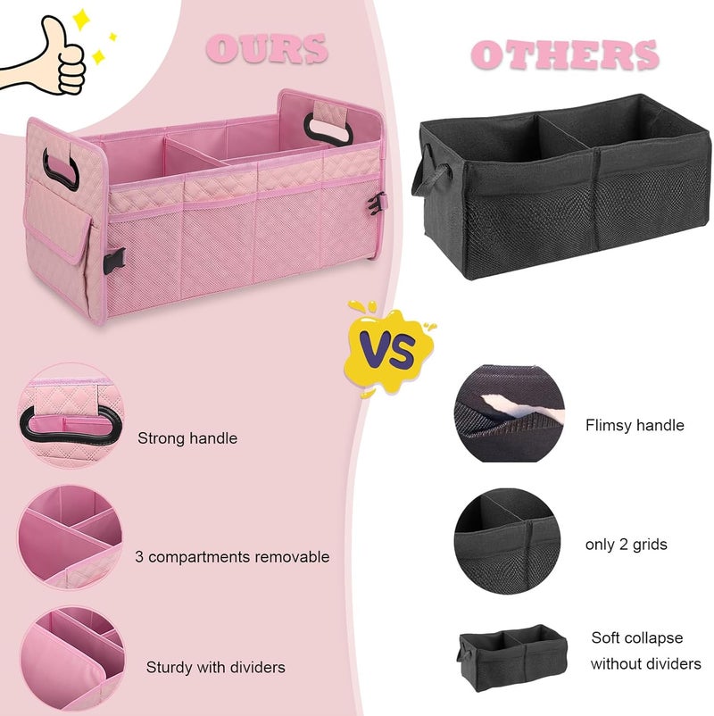 JiatuA Pink Car Trunk Organizer - Image 5