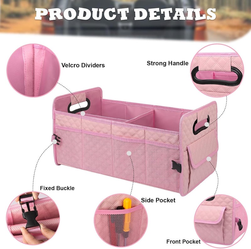JiatuA Pink Car Trunk Organizer - Image 2