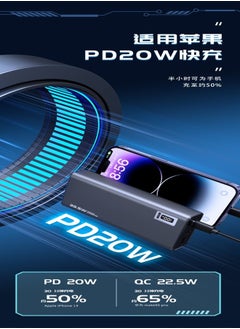 WEKOME Wp-06 20000mAh High-Speed Power Bank Black | Fast Charging Dual USB Output Portable Charger for Smartphones & Tablets  - Image 3