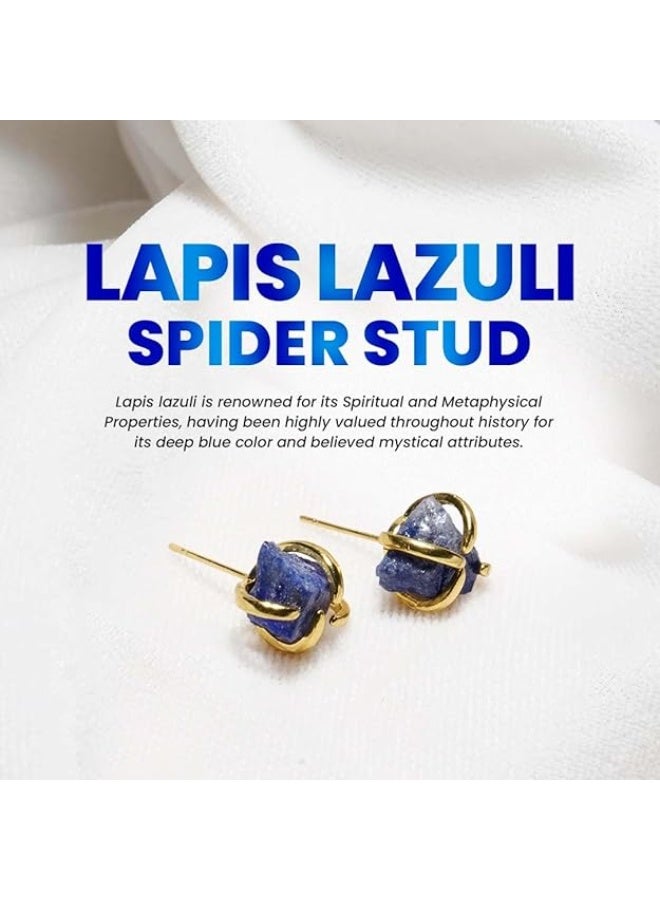 Studd Muffyn | Lapis Lazuli Spider Studs - Image 2