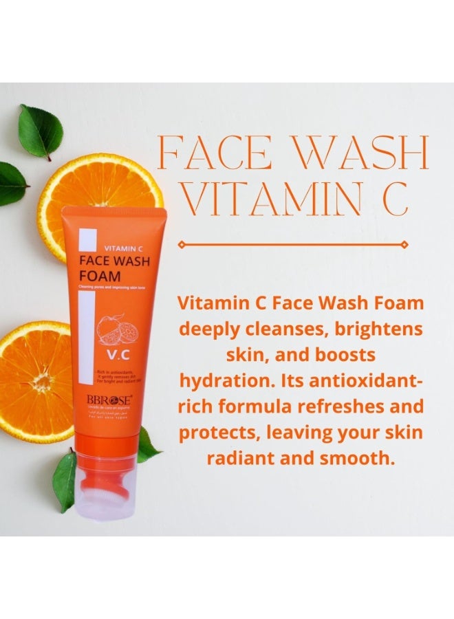 BBROSE Vitamin C Face Wash Foam (120ml) | Brightening & Hydrating Cleanser | Deep Cleansing & Refreshing Formula for All Skin Types | Gentle, Vegan & Paraben-Free Skincare - Image 3