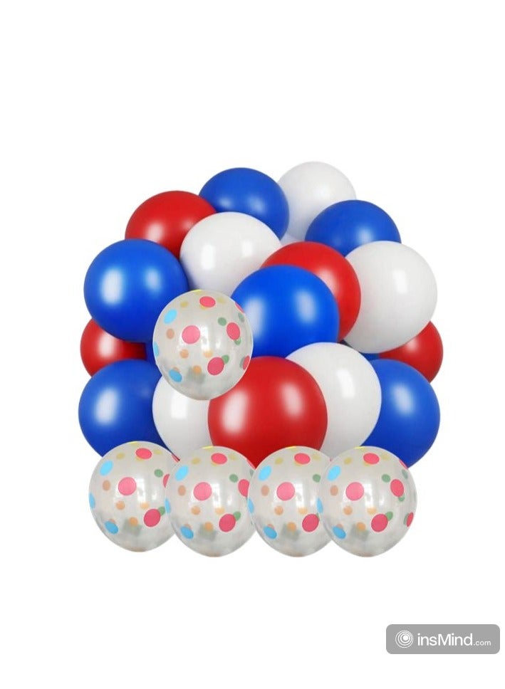 35Pcs Multiple Color Latex Balloons(10inch) with Pinted Colorful Dot Balloons Party Set for Baby Shower, Wedding Anniversary, Graduation, Birthday Party Decoration