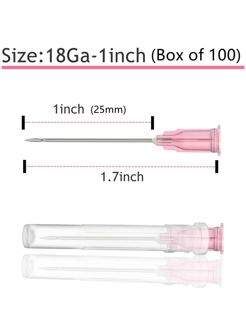 SKYLINE 18 Gauge 1 Inch Dispensing Syringe Needle 100PCS - Image 2