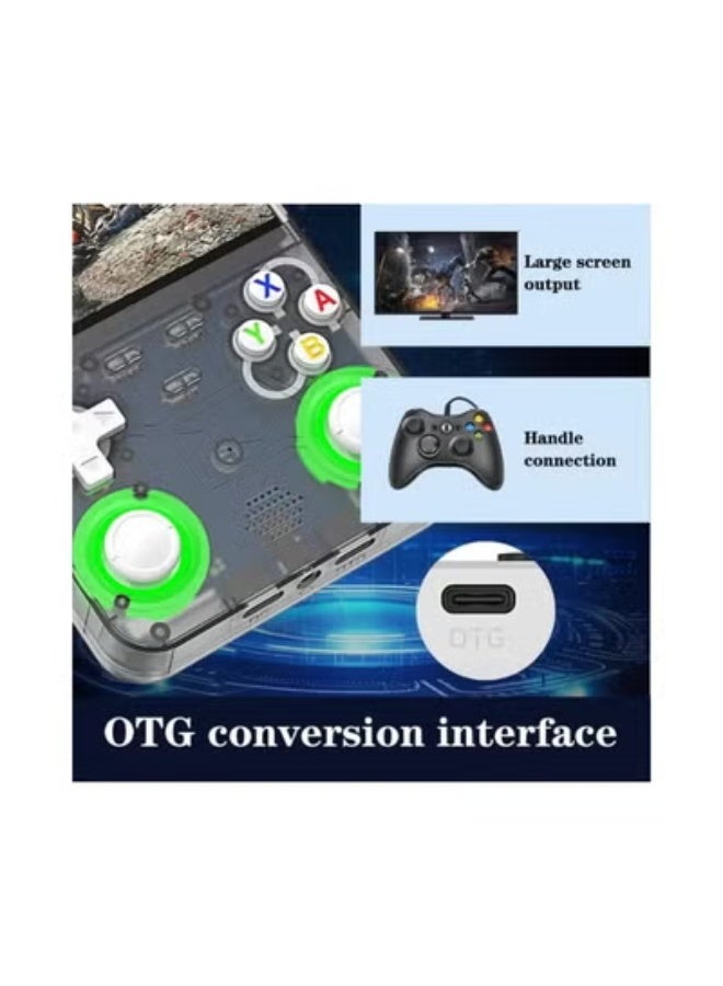 ELTRAZONE R36 Ultra Retro Handheld Game Console with 64GB Built-in Storage, 20,000+ Classic Games, 3000mAh Rechargeable Battery, Supports 20+ Emulators, Linux System, 4.0-Inch IPS Screen, Portable Pocket Arcade Gaming Device in Transparent Black – Perfect for Travel, Retro Gaming, and Nostalgic Fun - Image 2