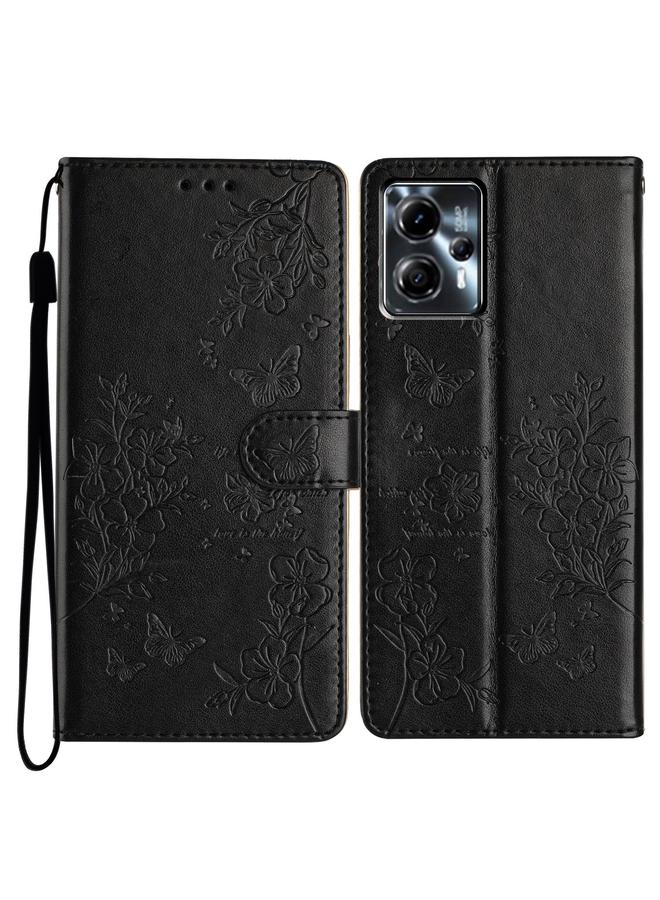 erorex Case For Motorola Moto G53 5G Butterflies and Flowers Leather Phone Case - Image 1