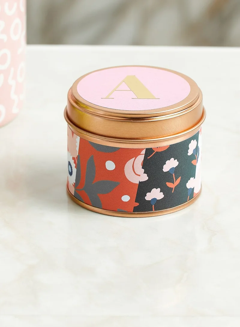 Flamingo Candles A Initial Vanilla & Ylang Ylang Candle