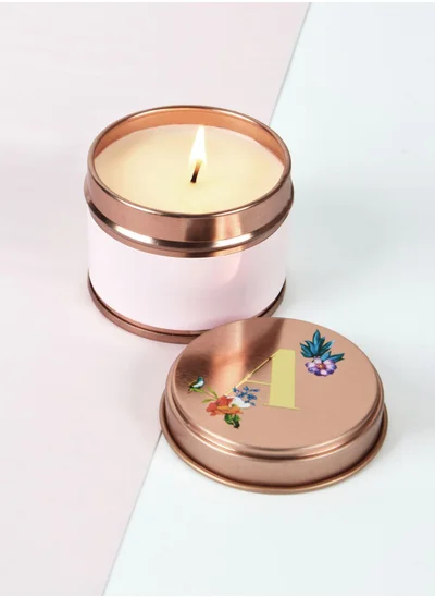 Flamingo Candles A Initial Vanilla & Ylang Ylang Candle