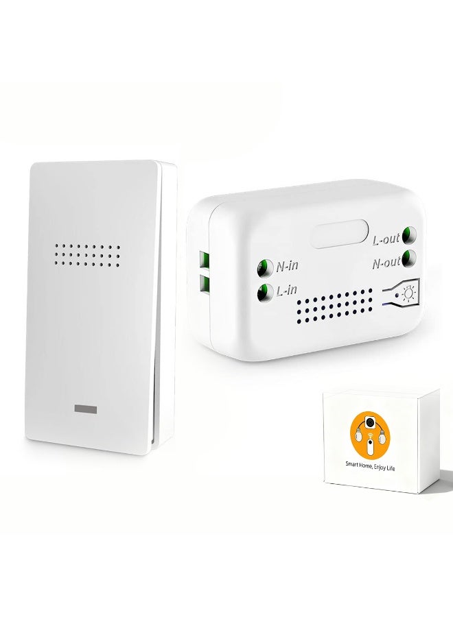 Wireless Light Switch Remote Control Switch Smart Light Switch No Wiring Needed Stable RF433 Signal 30m Range for Home Bathroom Kitchen - Image 1