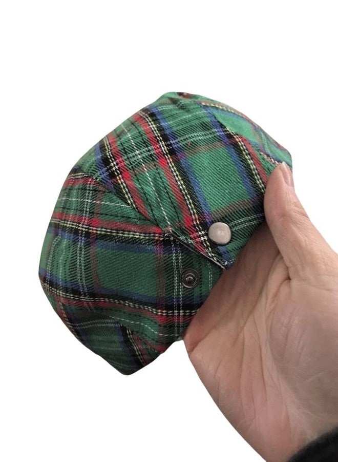 ASTOC Men's Newsboy Hat Striped Plaid Flat Cap Adjustable Ivy Gatsby Cabbie Driving Irish Beret Hat (US, Alpha, One Size, Green) - Image 4