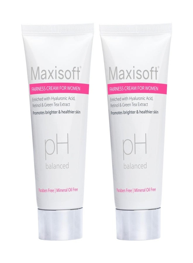 Maxisoft Fairness Cream for Women | for Glowing & Brightening Skin |Reduces Age Spots, Fine Lines| pH Balance|Paraben Free| For All Skin Types | 50 gm ( Pack of 2) - Image 1