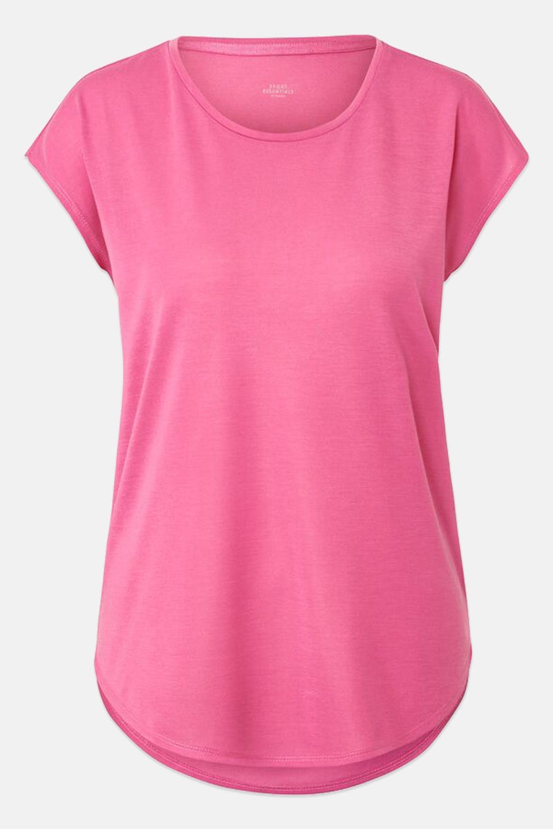 Tchibo تي شيرت تدريب بأكمام قصيرة للنساء، وردي - Image 2