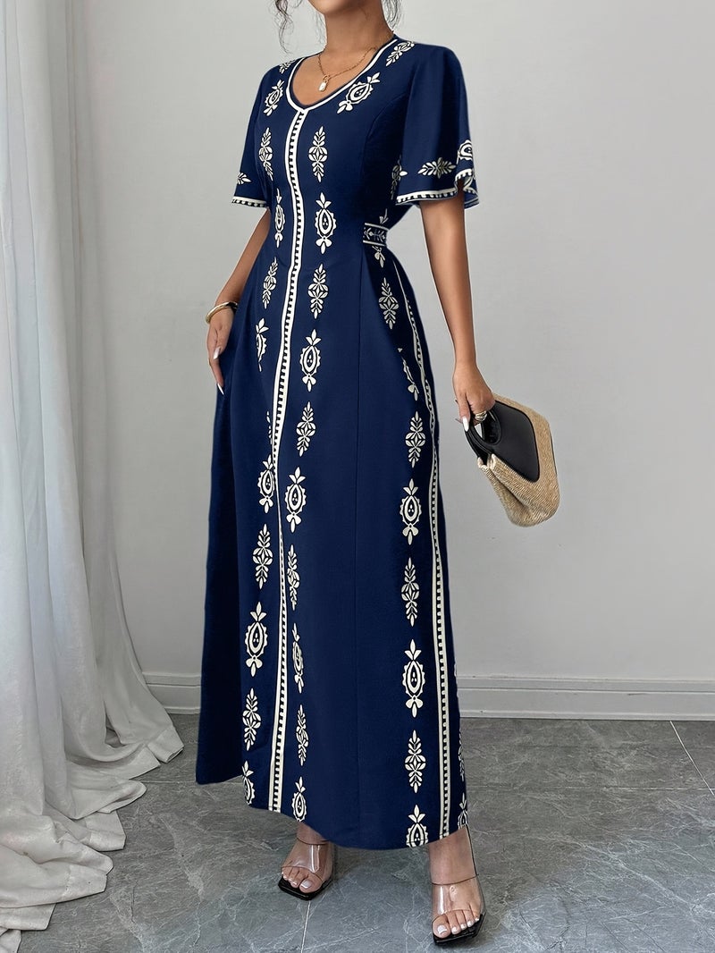 Elegant V-Neck Fashion Printed Women'S Clothing - Image 5