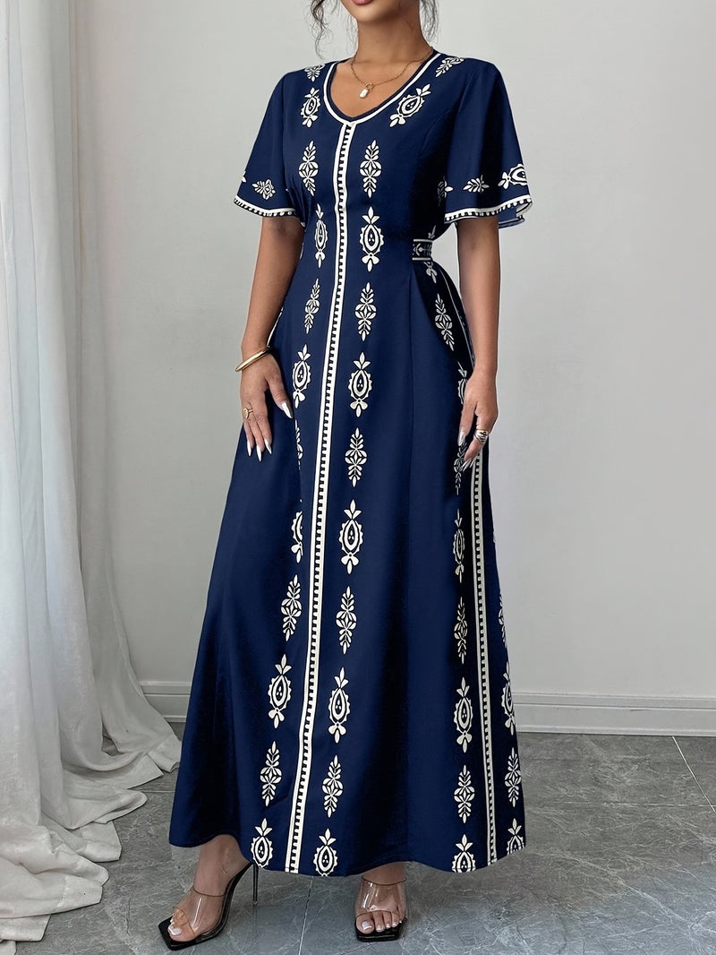 Elegant V-Neck Fashion Printed Women'S Clothing - Image 3