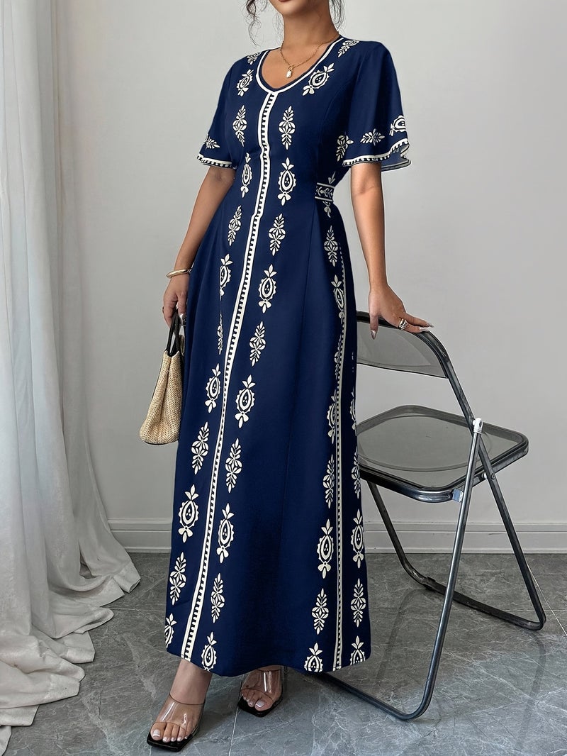 Elegant V-Neck Fashion Printed Women'S Clothing - Image 2