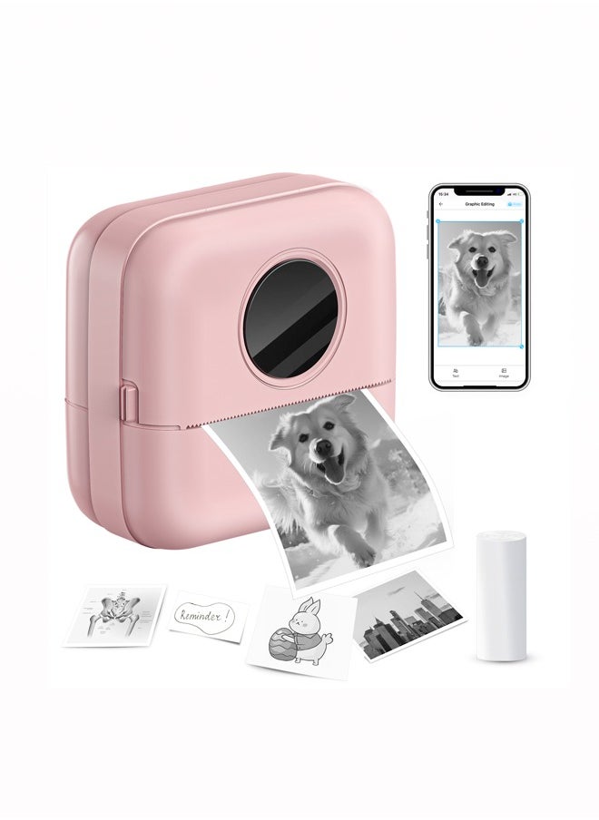 OKA Portable mini printer wireless for children graphics and photo printer small thermal label printer – works through the application / Model BVV10  - Image 1