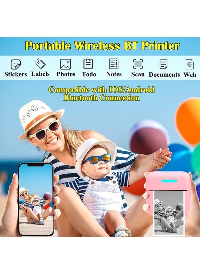 OKA Portable mini printer wireless for children graphics and photo printer small thermal label printer – works through the application / Model BVV10  - Image 2