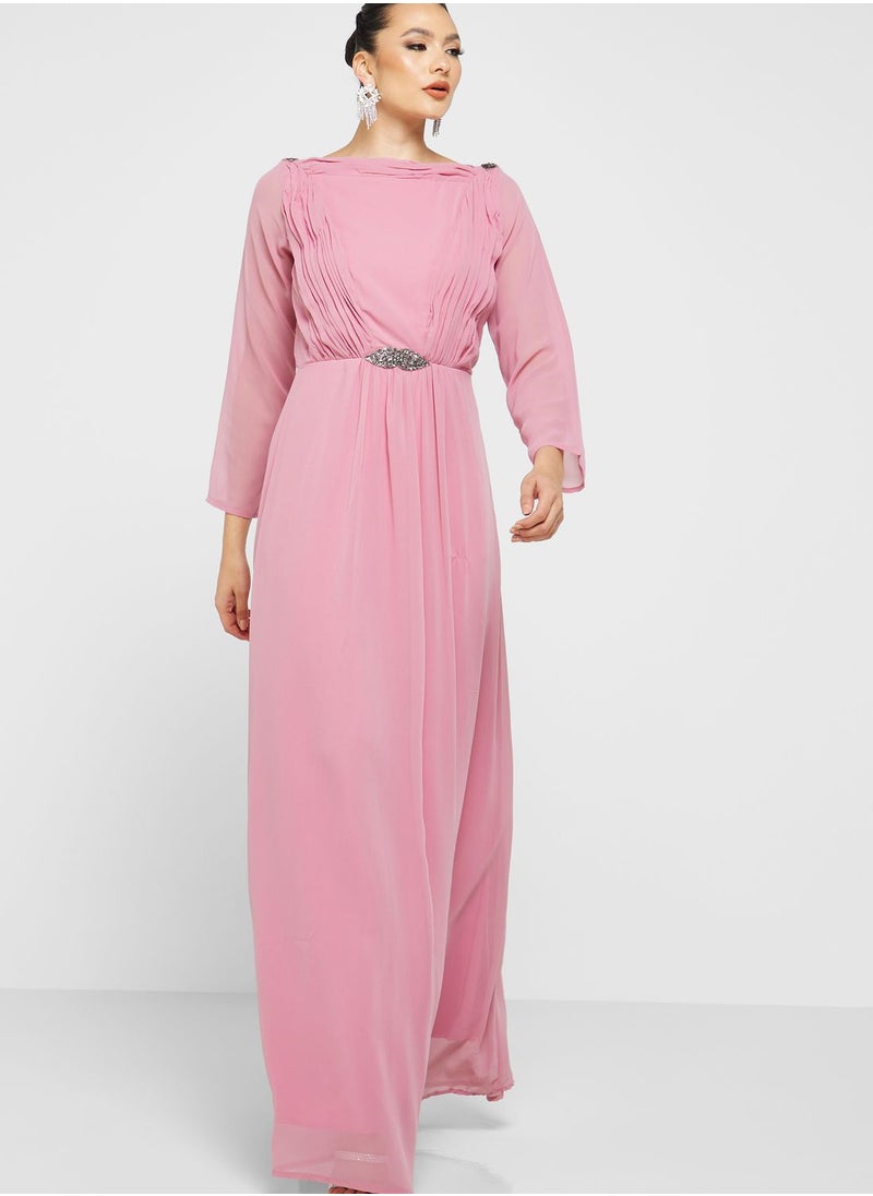 Khizana - Embellished Waist A-Line Dress - Image 1