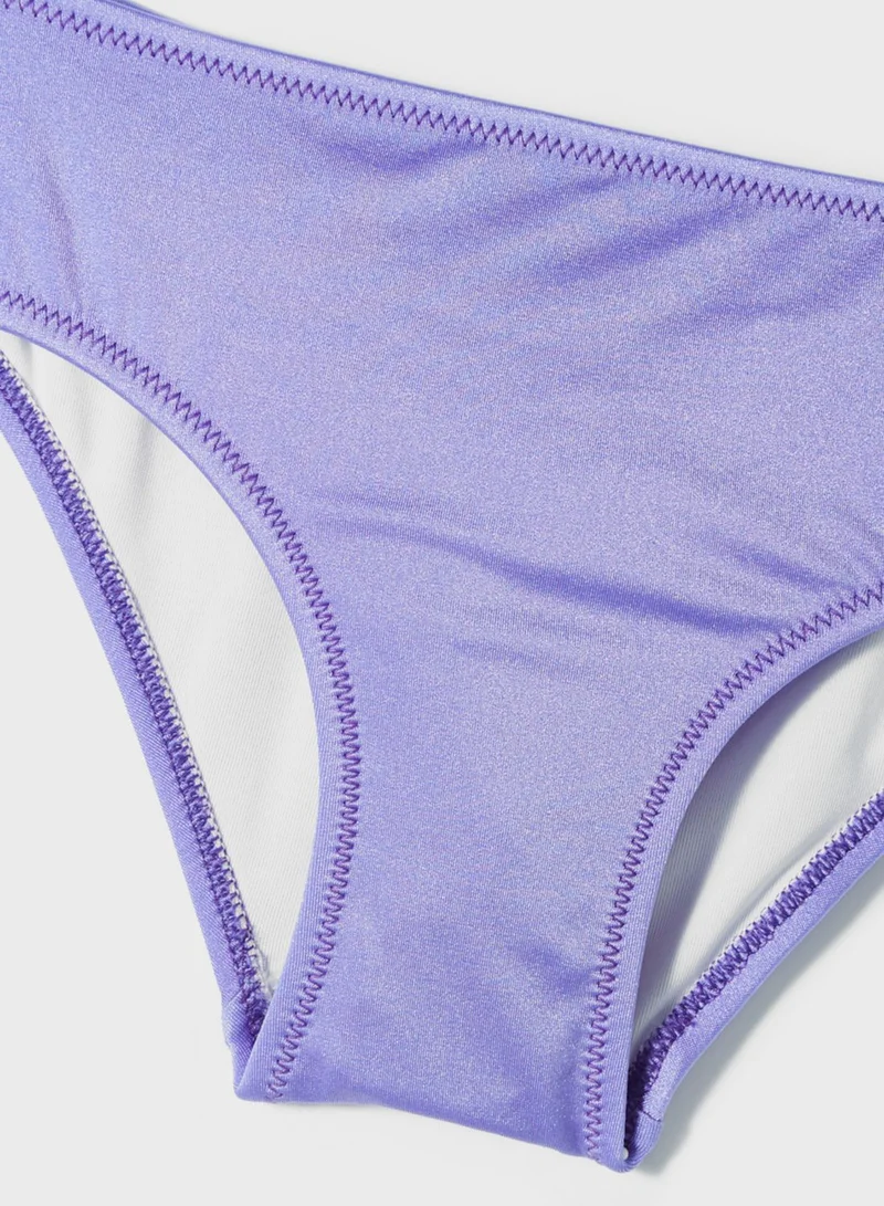 JUNE Kids Unicorn Print Bikini Top & Bottom Set
