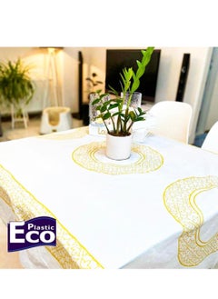 ECO Plastic sufra printed table sheet rolls 1KG gold color, Daily Table Cover Roll, 35-Sheets,  Size 100x120cm  - Image 2