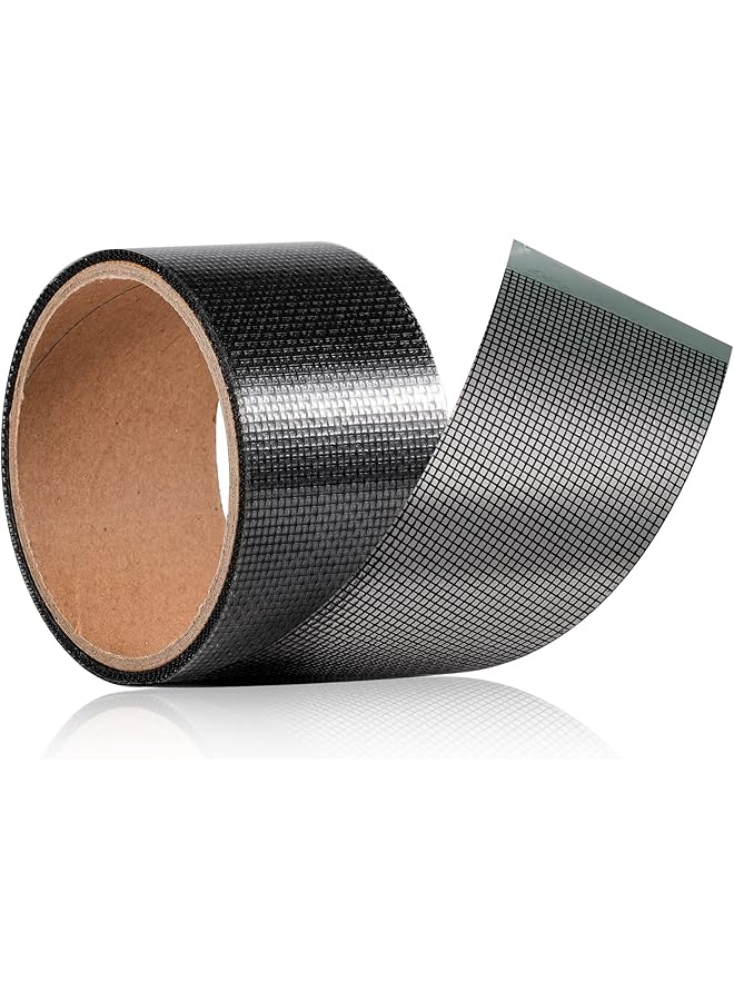 The Bros Window Insect Screen Adhesive Tape Screen Repair Tapes Kit Waterproof Fiberglass Covering Mesh for Window and Door Patch Repair Anti Mosquito (5cmX5m Black) - Image 1