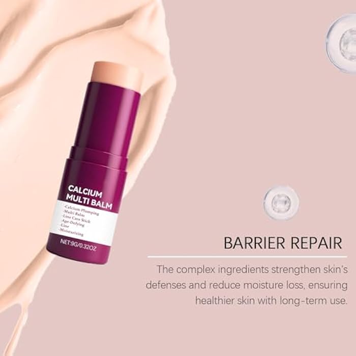 gcdat 2PCS Calcium Multi Balm Stick，All-In-One Wrinkle Bounce Moisturizing Balm with Collagen & Hyaluronic Acid for Anti-Aging and Watery Glow Skin Care - Suitable for All Skin Types, 0.32 Oz Each - Image 4