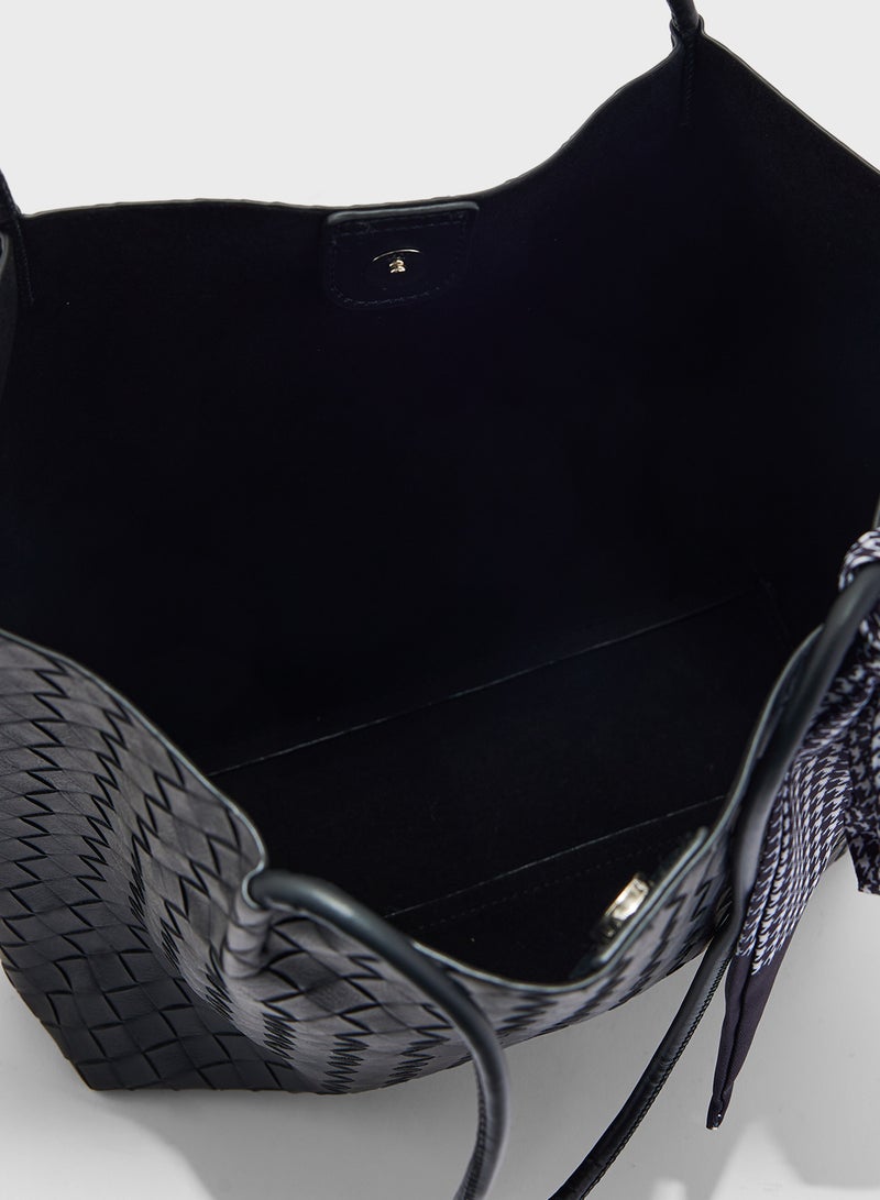 ايلا حقيبة يد منسوجة مع حقيبة صغيرة - Image 5