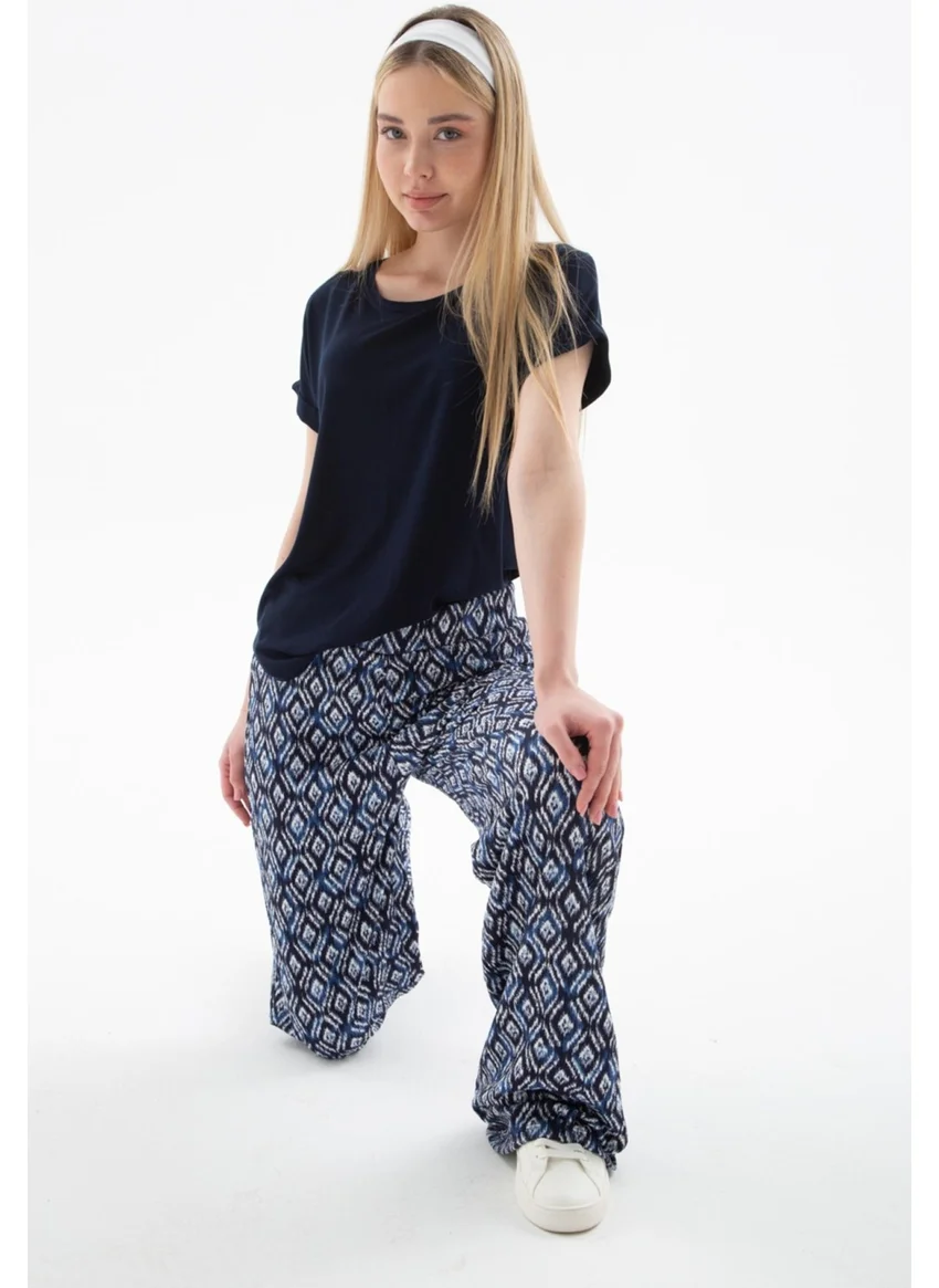 Fashion Friends 25Y0179K1 Women's Patterned Trousers