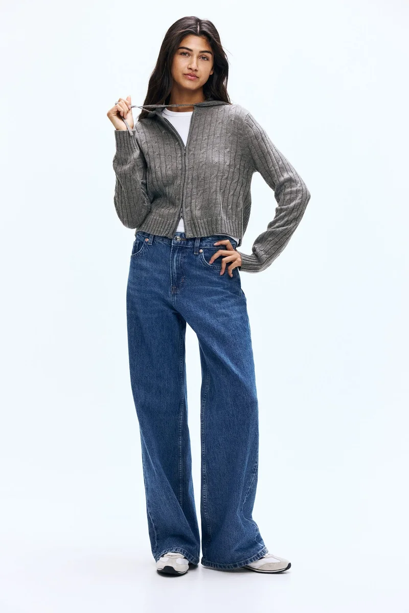 H&M Zip-through hooded cardigan