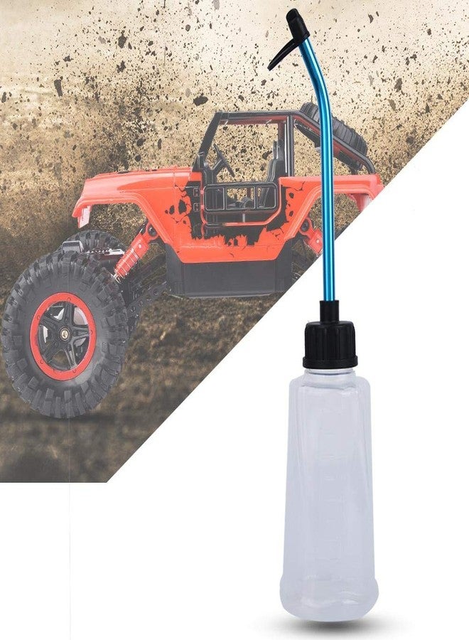 Dilwe Fuel Filler Bottle, 250ML Universal RC Car Accessory Nitro Engine Fuel Filler Bottle with Aluminum Alloy Bottle Straw for RC Model Car White Fuel Bottle - Image 3