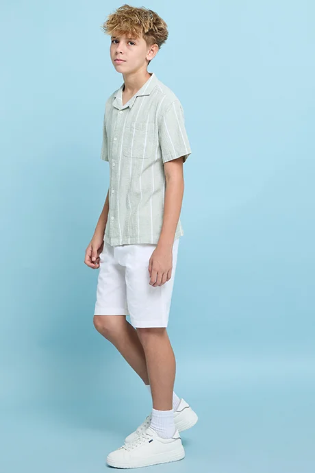 R&B Solid Shorts with Drawstring Waist