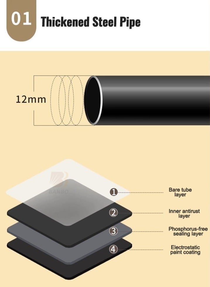والالا 6 طبقات خزانة مقاومة للغبار للملابس، خزائن جانبية، تخزين غرفة النوم المنزلية مع غطاء الباب، خزانة تخزين بسيطة التجميع، خزانة ملابس معلقة، خزانة غرفة الإيجار - Image 2