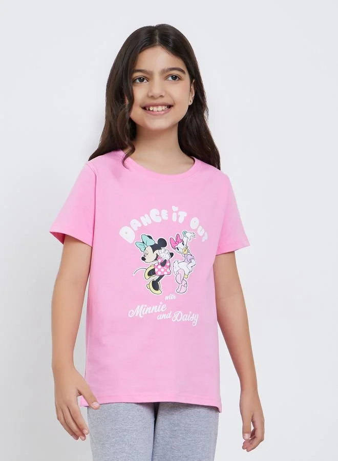 Styli Styli Teens Minnie-Daisy Print T-Shirt and Pyjama Set
