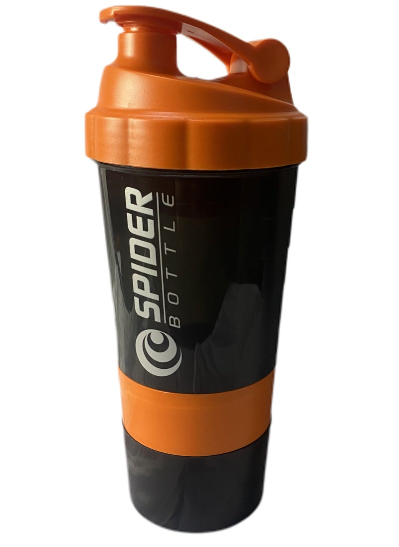 Generic - Spider Orange Shaker Bottle 500ml For Gym, School And Car - Image 1