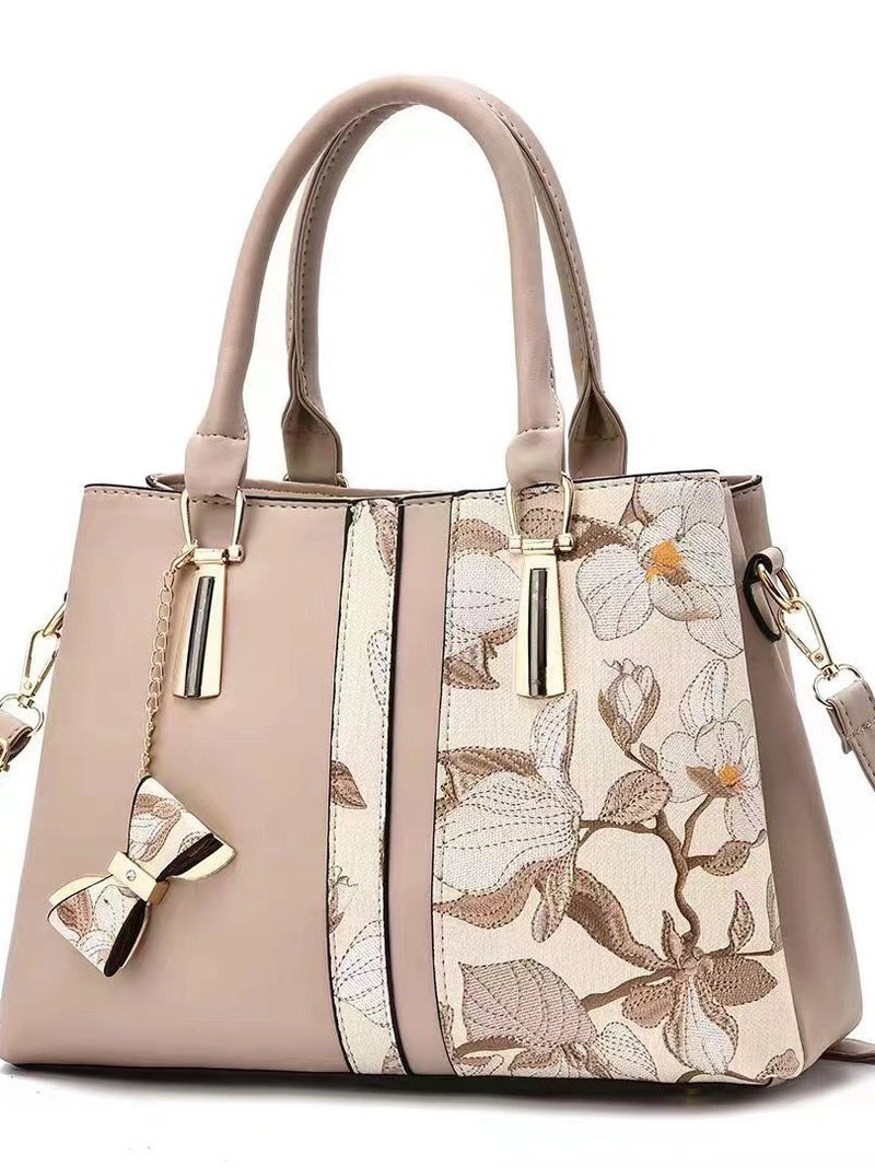 Large Capacity Handbag Fashion Large Embroidered Shoulder Bag Middle-Aged Wear-Resistant High Quality Simple Lightweight - Image 4