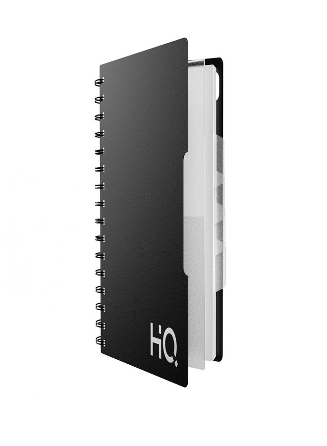 HQ Navneet Five Subject Spiral Wiro Bound Notebook | 14.8x21 cm |Single Line |300 Pages |Black