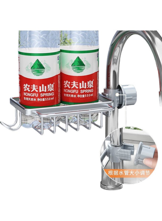 Additive Degree Jiadu Kitchen Faucet Storage Rack, Dishwashing Sink Rack, Draining Sponge Brush, Scouring Pad, Cloth Storage Rack - Image 3