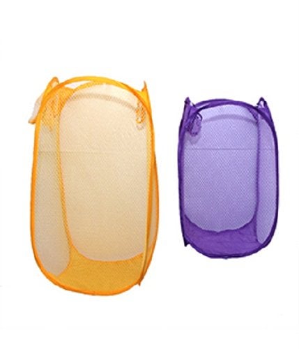 Kuber Industries Mesh Laundry Basket 2 Pcs Set (Big+Small) - Colour and Print Might Vary According to availibility - Image 3