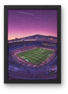 FC Barcelona Black Frame   20X30 
