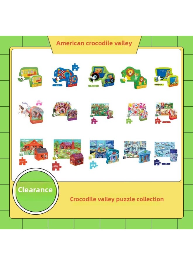 Generic - [Clearance] American Crocodile Creek Crocodile Valley Puzzle Collection-Color:12-pc Mini Blast Blast Off - Image 1