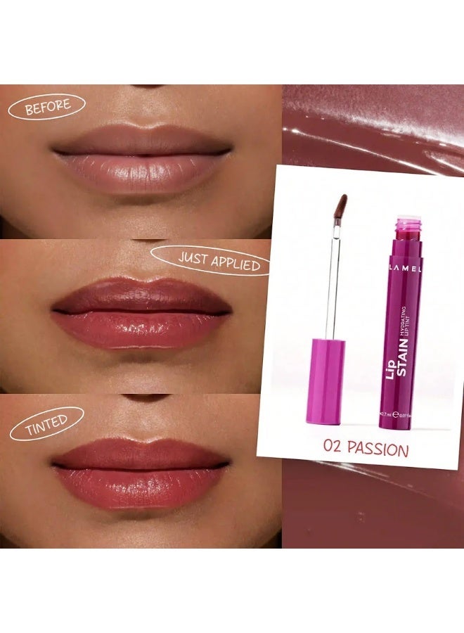 Lamel Lip Stain Hydrating Lip Tint 02 Passion 2.7ml - Image 2