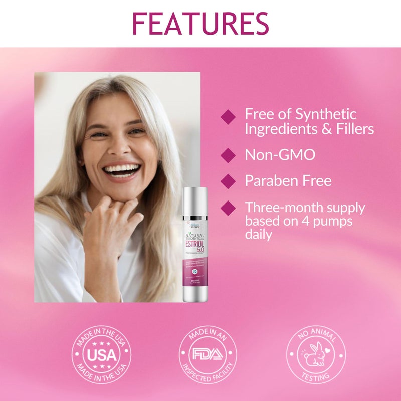 BIOLABS PRO UltraSpa Skincare BIOLabs PRO Natural Bioidentical Estriol Beauty Cosmetic Cream For Women, Three Month Supply (3.6 oz) - Image 4