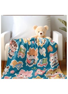 General Baby and children's cartoon flannel thin blanket (warm and comfortable, suitable for sleep, games) 70cm*100cm - 156  - Image 3