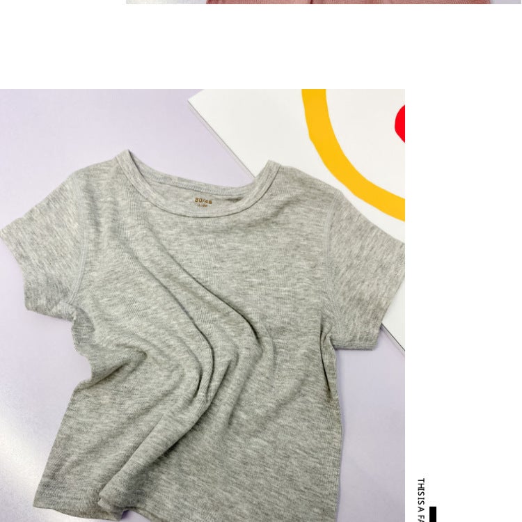 Children'S Summer Thin Modal Short-Sleeved T-Shirt Boys And Girls Summer Solid Color Half-Sleeved T-Shirt Baby'S Summer Trendy Top - Image 1