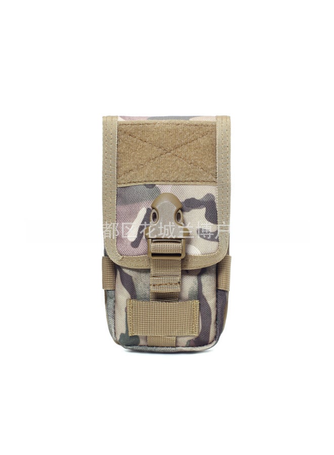 Generic Double-layer Outdoor Camouflage Tactical Edc Waist Bag Nylon Coin Purse Lb-14 Mobile Phone Bag Multi-purpose Utility Pouch-Color:CP-Capacity:Below 20L - Image 5