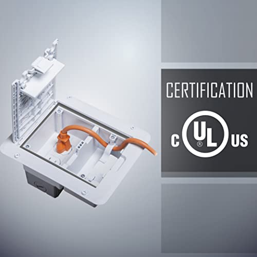 TayMac DOC320W Outdoor Comforts White In-Use Weatherproof Outlet Cover, Electrical Outlet Cover with Extension Cord Clamps for Duplex, Decorator, Outdoor Outlet Cover for Deck Box, White, 1 Gang - Image 4